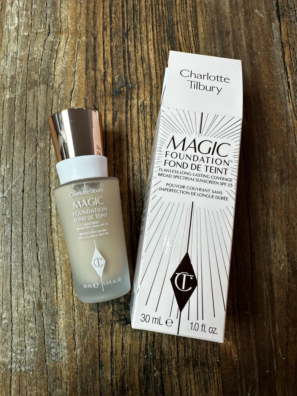 Charlotte Tilbury Magic Foundation in White-Cream Packaging